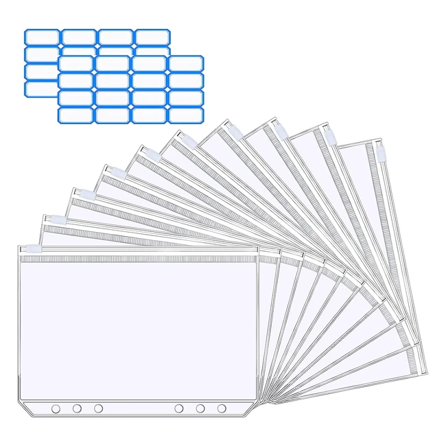 Vicloon Pochettes Classeur A5 - Étanches, 6 Trous, Lot de 10