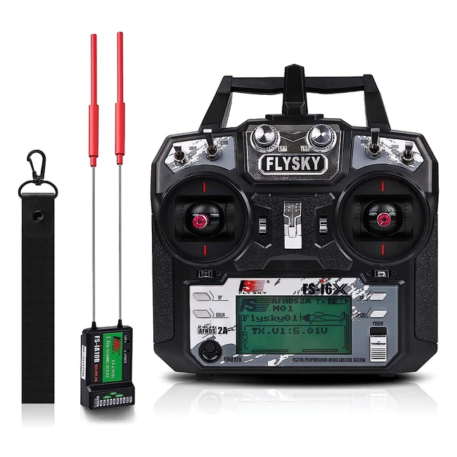 Flysky FSI6X 10CH Radio Transmitter - Mode2 Left Hand Throttle