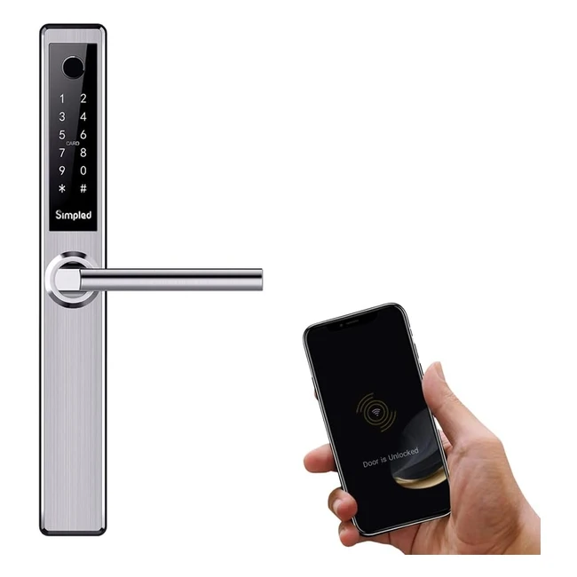 Slim Series Smart Lock Touch 7in1 Fingerprint Keyless Security Entry Door Lock -