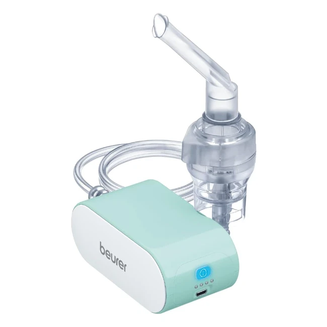 Beurer SR IH 1 Inhalator mit Batterie für die Behandlung von oberen und unteren Atemwegserkrankungen bei Erkältung und Asthma - leise und tragbar