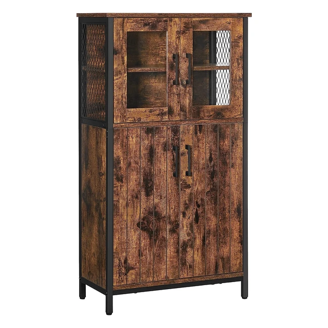 Meuble de Rangement Industriel VASAGLE LSC260B01 - Marron Rustique et Noir