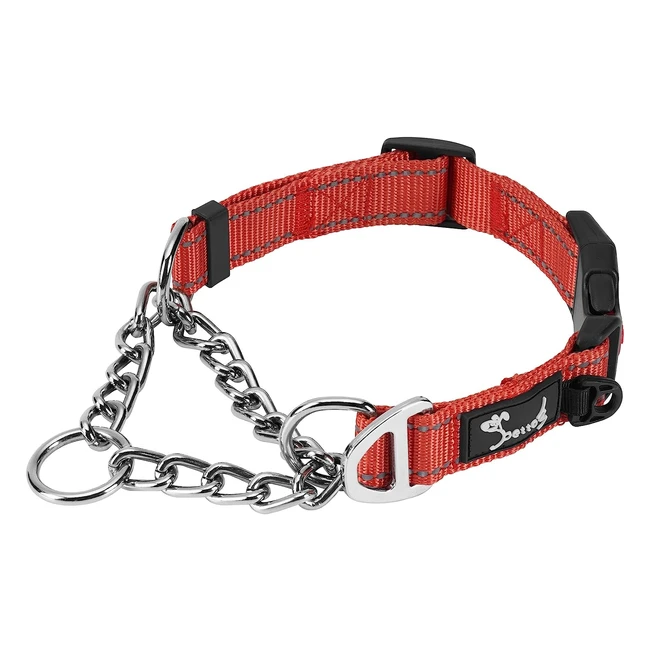 Collar Reflectante Ajustable para Perros - Nylon Resistente - Seguridad Garantizada - Rojo