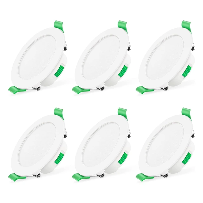 Spot LED Encastrable Alusso 230V 7W3000K/4000K/6500K - Lot de 6 Rond Blanc