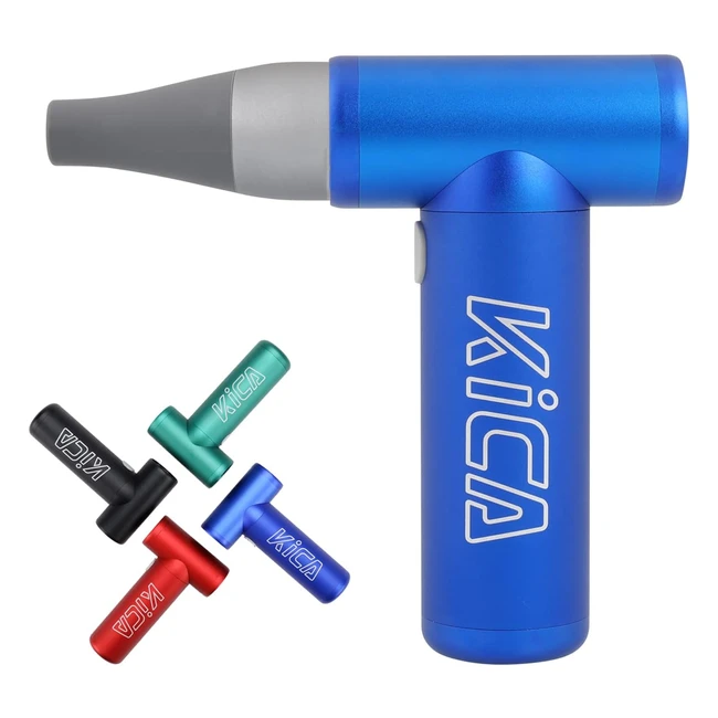 Kica Jetfan KC1 - Soplador de Aire Comprimido 86000 RPM - Lata de Aire Eléctrico - Secado de Pelo - Batería de Recarga - Carga Rápida 10W - Verde