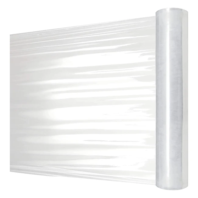 Film Estensibile V1 Trade Trasparente - Spessore 23 Micron - Rotolo 100 Metri e 400 mm - Film Antistrappo per Imballaggio