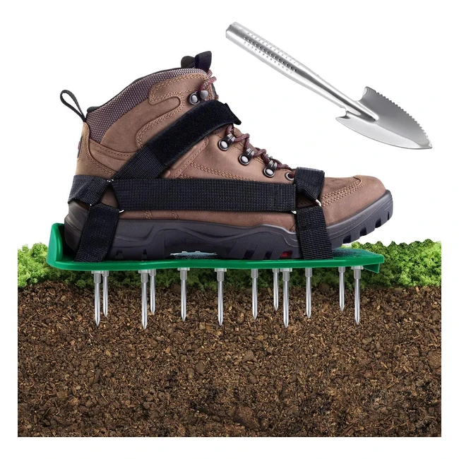 Ohuhu Lawn Aerator Shoes - Stainless Steel Shovel - Easy Install - Heavy Duty - Universal Size