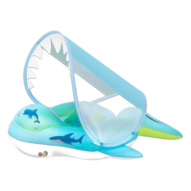 Salvagente neonato con tettuccio, doppio airbag e mutandina gonfiabile - Bebè's Blue