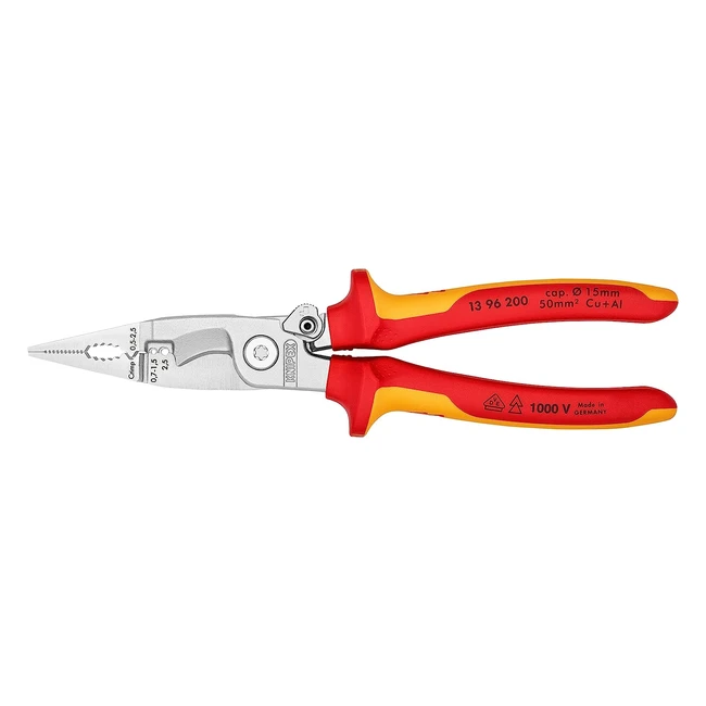Alicate Knipex Cromado Aislado VDE 200mm - 6 Funciones