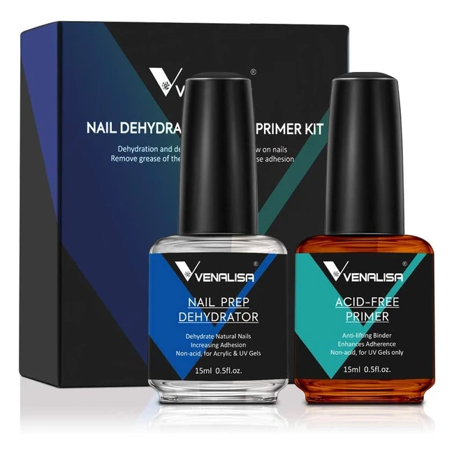Conjunto Profesional de Uñas Venalisa: Primer Uñas y Nail Prep Dehydrator - Duración Larga y Polvo Acrílico