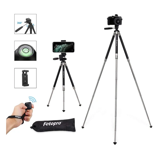 Trípode Fotopro MVIL 115cm con Estuche - Ligero y Portátil