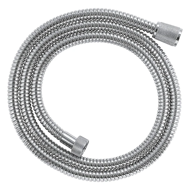 Flexible de douche métallique Grohe VitalioFlex, 1500mm, antipliures, finition brillante, raccord filet 1/2
