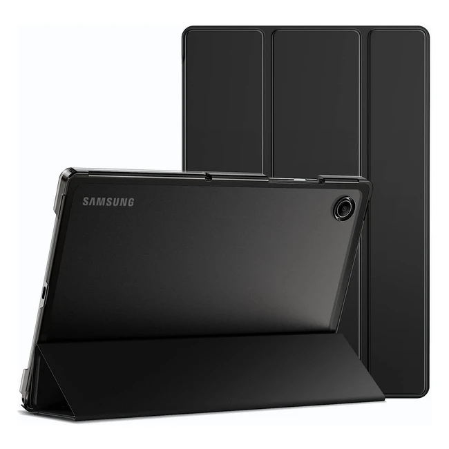 Coque Jetech pour Samsung Galaxy Tab A8 10.5 pouces 2021 - Fine, Translucide, Support Trifold - Noir