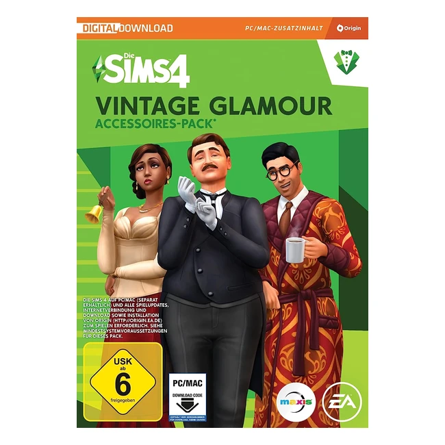 Die Sims 4 Vintage Glamour SP9 Accessoirespack PC Windlc PC Download Origin Code