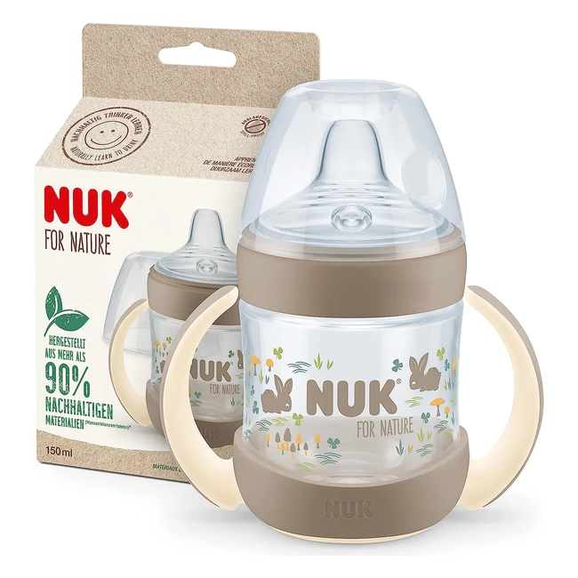 NUK for Nature Sippy Cup - Handles, Leakproof, BPA-Free - Breastlike Silicone Spout - 150ml