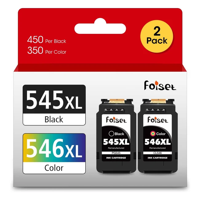 Cartuccia d'inchiostro rigenerata Foiset PG545XL CL546XL per Canon Pixma TS3150 - Alta qualità di stampa