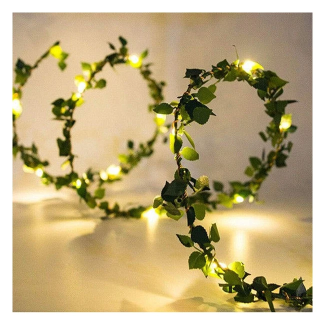 Solar String Lights Ivy Garland 10m 100 LED Fairy Lights for Wedding Garden