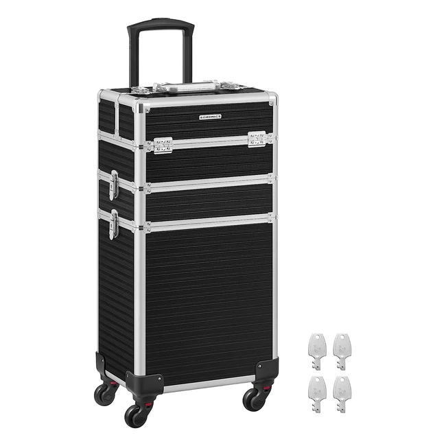 Valise de maquillage professionnelle 3en1 Songmics JHZ014B01 - Noir