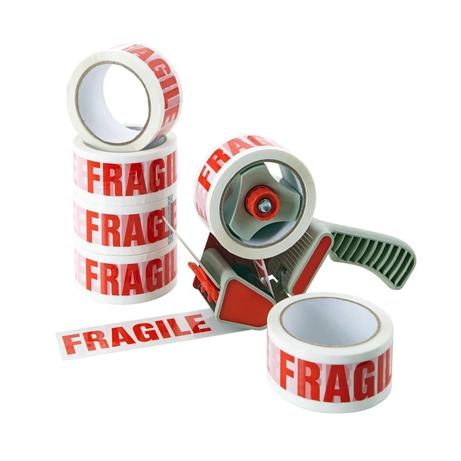 Cinta Adhesiva Acit Italiano Fragile - Paquete 6 Rollos