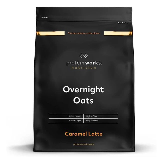 Protein Works Overnight Oats - High Protein Breakfast - Low Sugar Snack - Caramel Latte - 1kg