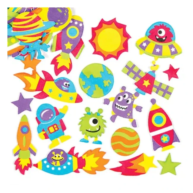 Autocollants créatifs et éducatifs du système solaire en mousse - Décorez et embellissez vos loisirs créatifs sur le thème de l'espace