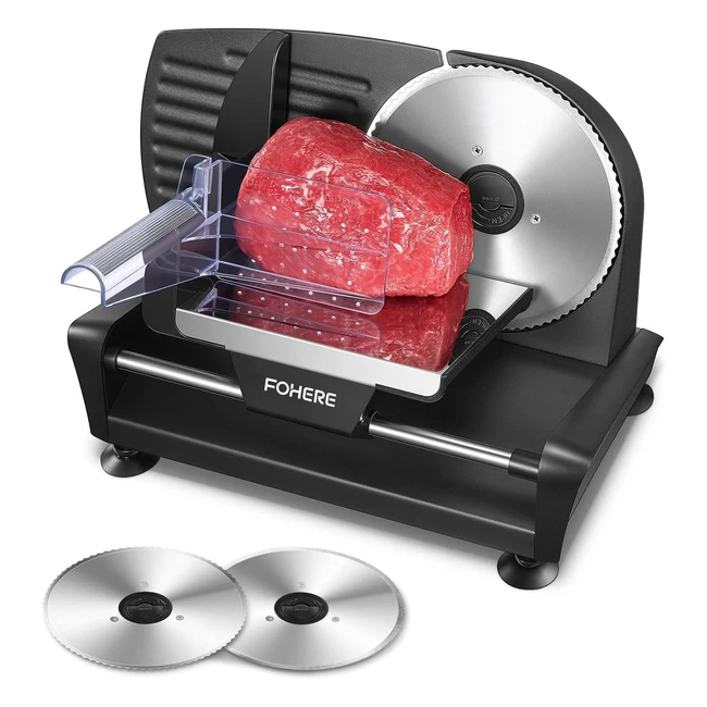 Trancheuse lectrique 200W pour jambon et saucisson - Lames dtachables de 19 