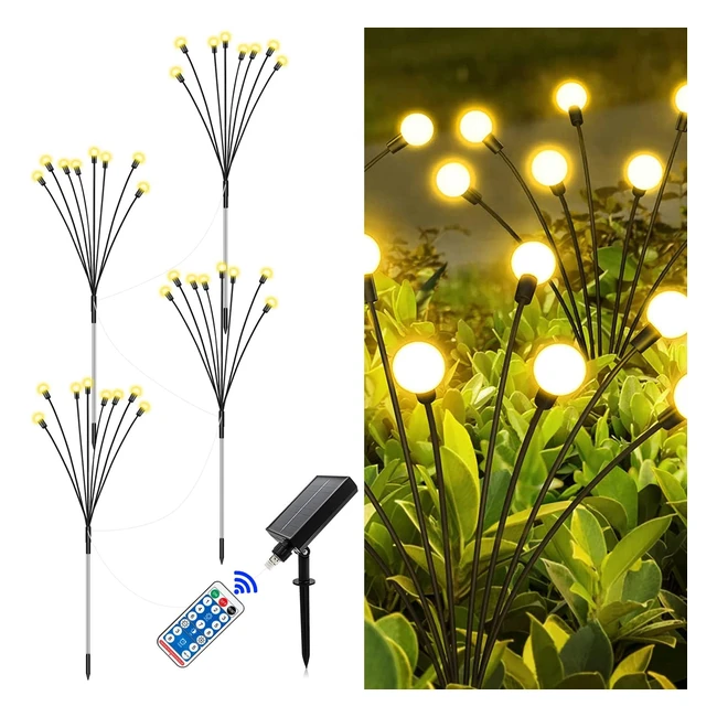 Lumière de jardin solaire Abigwhale - Lot de 4 - Décoratives - Étanches