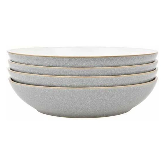 Denby 380048944 Elements 4 Piece Pasta Bowl Set - Grey | High Quality & Durable