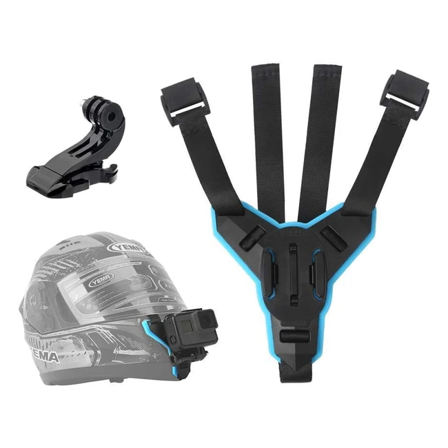 Sangle de casque de moto Telesin pour GoPro Hero10986543 Osmo Action Insta360 Polaroid Yi Action Camera