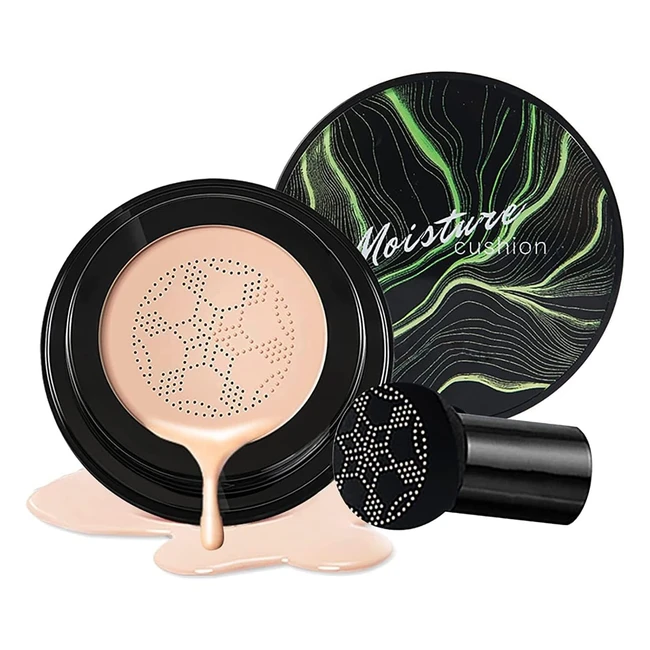 BB Cream Líquida Fundación Mushroom Head Air Cushion - Maquillaje Brillo Color Reparación - Larga Duración Hidratante - #02New