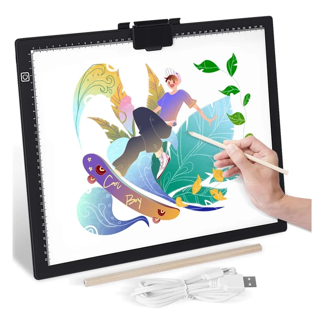 Tavoletta da disegno LED A3 ultra sottile - Giantarm