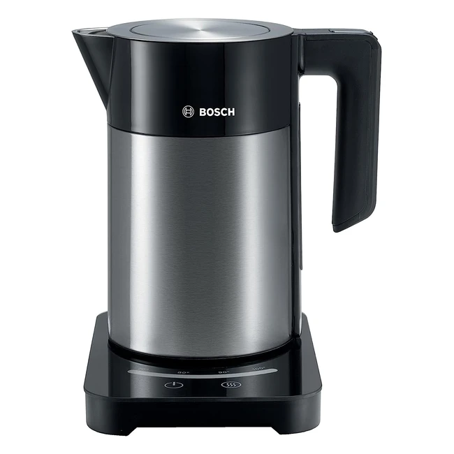 Bosch Sky TWK7203GB Cordless Kettle 7 Temp Settings Keepwarm Function 17L Black/Silver