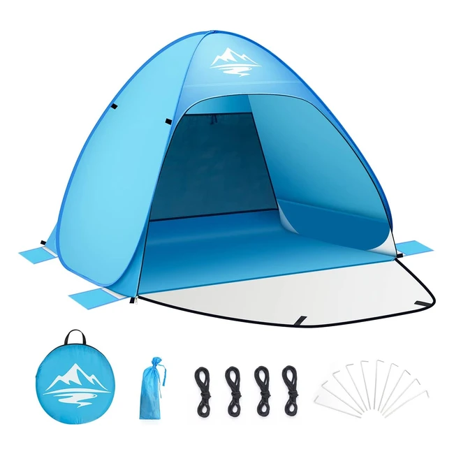 Pop Up Beach Tent | Lightweight UV 50 Sun Shelter | Perfect for Family Hiking Trip