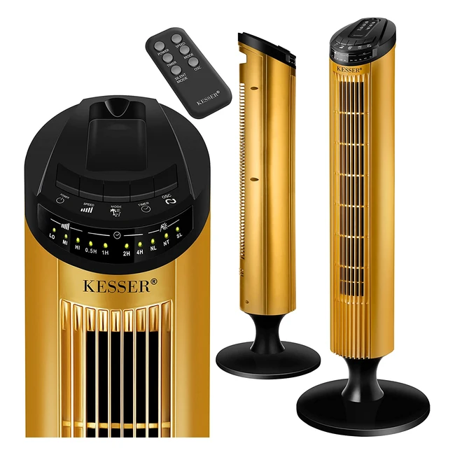 Ventilateur de tour avec tlcommande Kesser 90 oscillation 3 niveaux 90 cm