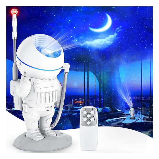Yazeky Astronaut Galaxy Projector - Starry Night Light with Remote Control and Timer - Gifts for Children and Adults