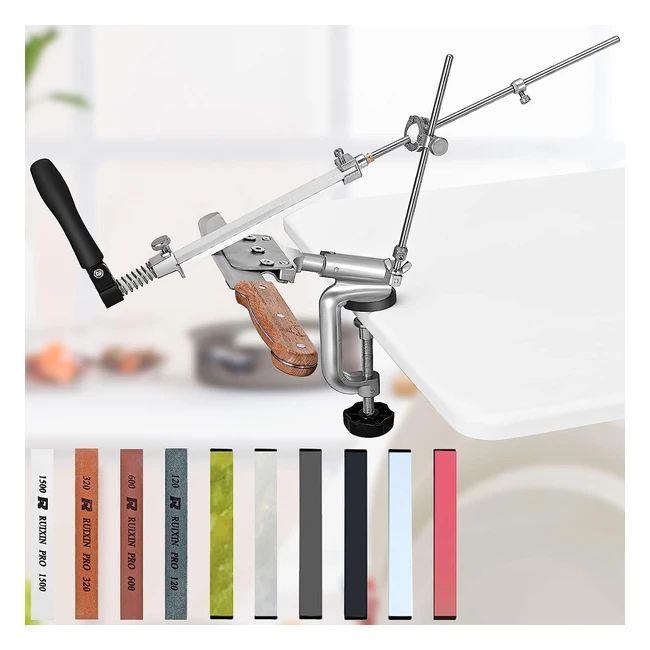 Aiguiseur manuel professionnel 10 pierres - rotation 360 - cuisine et précision