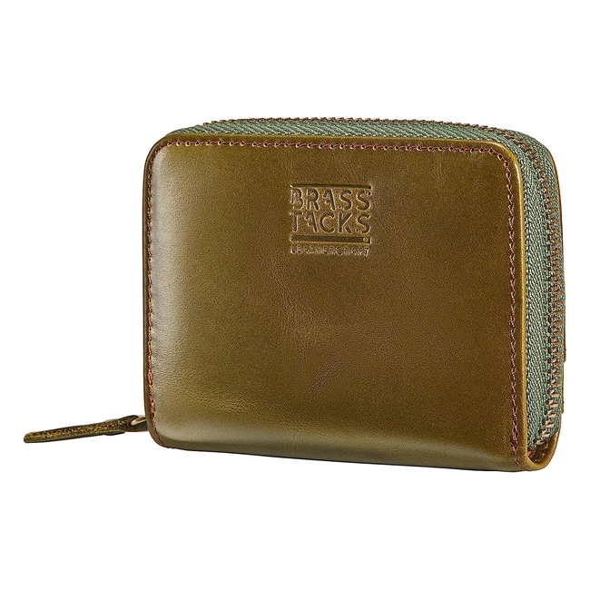 Tarjetero Monedero Pequeño de Cuero Genuino con Protección RFID - 11 Ranuras para Tarjetas