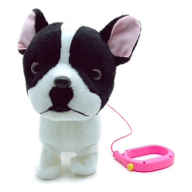 Bulldog Francs Caminando - Peluche Interactivo con Control Remoto - Regalo par