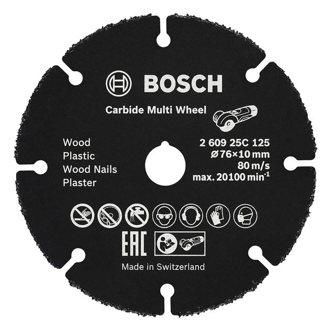 Disque tronçonneur carbide multi wheel Bosch 76mm 10mm