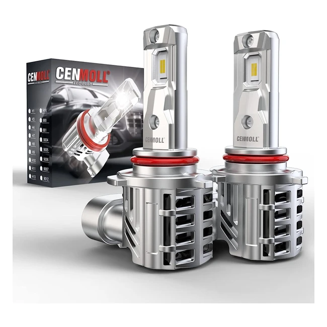 Cenmoll HB3 LED Headlight Bulb - 90W 18000lm 500 Brightness 360 Adjustable 