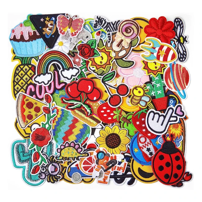 65 piezas parches ropa termoadhesivos Anpro - Ref. 12345 - ¡Personaliza tu ropa con estilo!