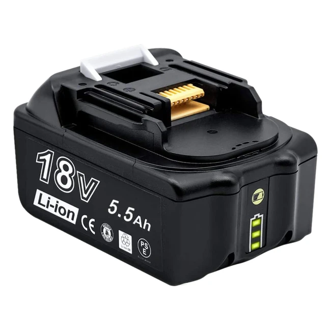 Akkopower Replacement Battery 18V 5500mAh Li-ion BL1850 BL1815 BL1830 BL1840