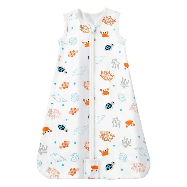 Mosebears Baby Summer Sleeping Bag - 0.5 Tog, Breathable & Lightweight, 100% Cotton