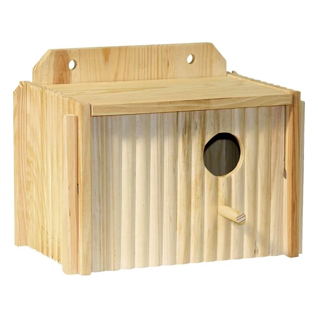 Nichoir pour perruches Kerbl 21x13x13 cm - Nid intégré et perchoir - Réf. 123456