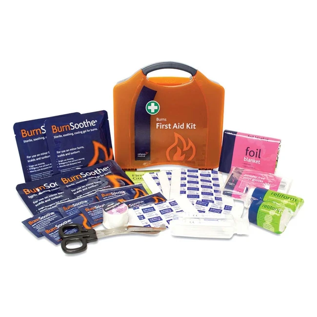 Reliance Medical Burn First Aid Kit - Compact Aura Box - Ideal for Work Environments