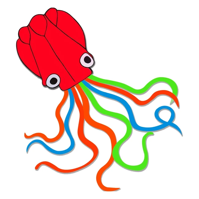 Aquilone Polpo per Bambini - Facile da Imparare e Volare - Ottimo per Spiaggia e Attività all'aperto