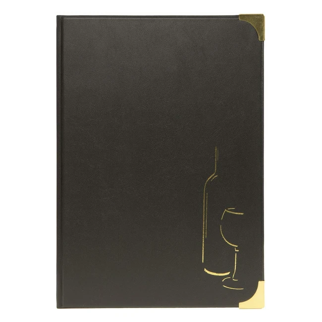 Cubierta para carta de vinos Vermes Securit McBWCBL Basic Range A4 - Negro