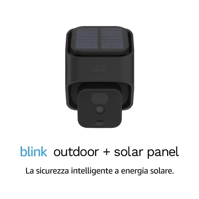 Blink Outdoor - Telecamera di Sicurezza Intelligente HD Wireless a Energia Solare - Supporto di Ricarica - Rilevazione Movimento