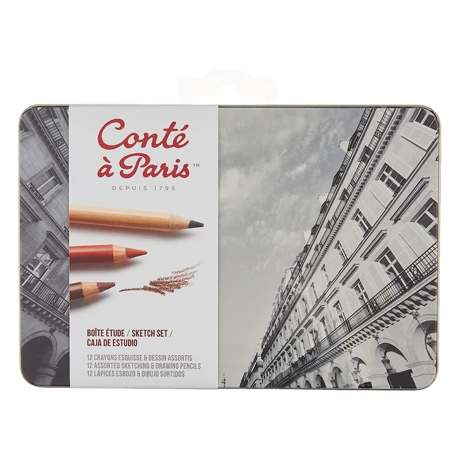 Cont Paris Studio Sketching Pencils - Assorted Colours - Reference Number 12345