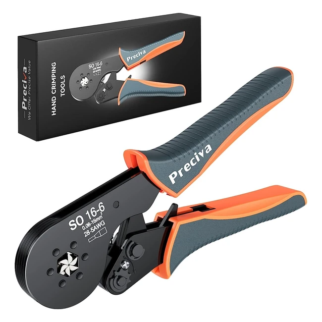 Pinze Crimpatrici Preciva 00816 mm - Attrezzo Crimpare - Strumento Crimpatura Capicorda - Pinza Crimpare Puntali - Pinza Crimpatrice Esagonale