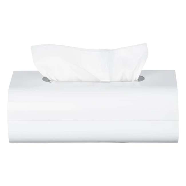 Caja de Toallitas Cosméticas Oria Blanco - Dispensador de Pañuelos Acrílico 24x85x13 cm